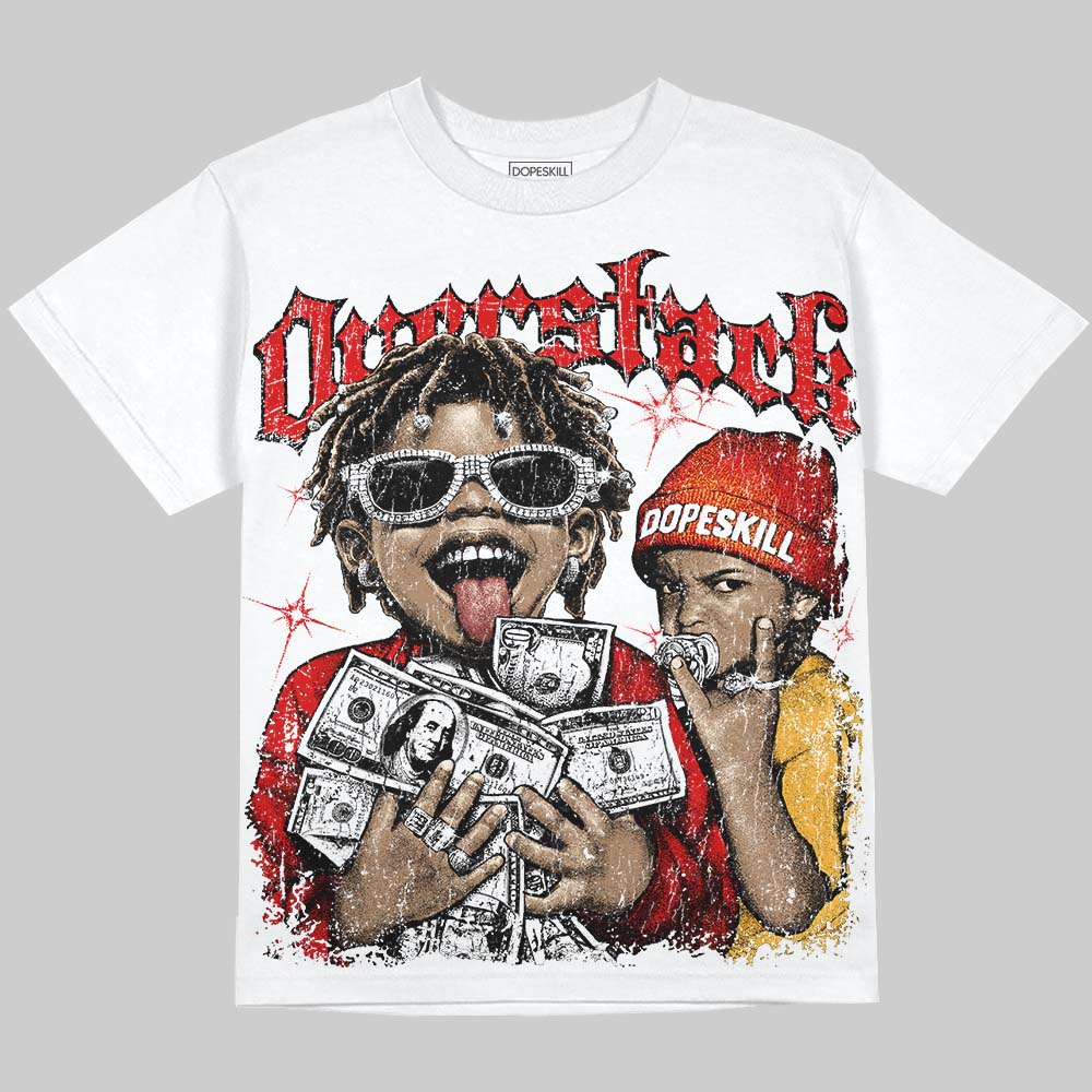 Dunk Gym Red DopeSkill Oversize Print T-Shirt Overstack Graphic Streetwear - White