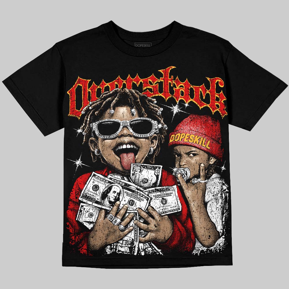 Dunk Gym Red DopeSkill Oversize Print T-Shirt Overstack Graphic Streetwear - Black
