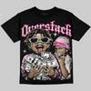 Dunk Pink Foam DopeSkill Oversize Print T-Shirt Overstack Graphic Streetwear - Black
