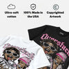 Dunk Pink Foam DopeSkill Oversize Print T-Shirt Overstack Graphic