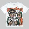 Dunk Team Dark Green Orange DopeSkill Oversize Print T-Shirt Overstack Graphic Streetwear - White