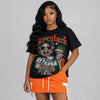Dunk Team Dark Green Orange DopeSkill Oversize Print T-Shirt Overstack Graphic