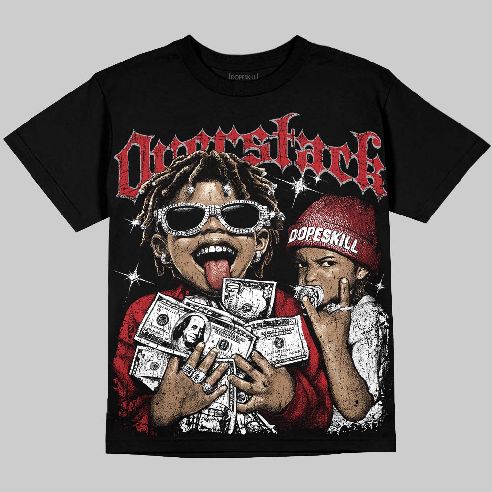 Foamposite One Cough Drop DopeSkill Oversize Print T-Shirt Overstack Graphic Streetwear - Black
