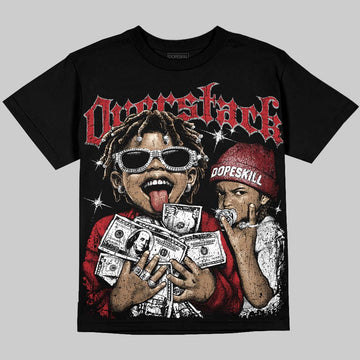 Foamposite One Cough Drop DopeSkill Oversize Print T-Shirt Overstack Graphic Streetwear - Black