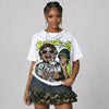 Foamposite One Green Camo DopeSkill Oversize Print T-Shirt Overstack Graphic