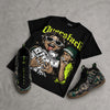 Foamposite One Green Camo DopeSkill Oversize Print T-Shirt Overstack Graphic