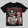 Foamposite OneGym Red DopeSkill Oversize Print T-Shirt Overstack Graphic Streetwear - Black