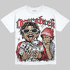 Foamposite OneGym Red DopeSkill Oversize Print T-Shirt Overstack Graphic Streetwear - White 