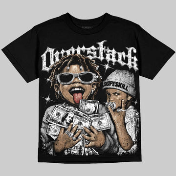 Foamposite One “Triple White DopeSkill Oversize Print T-Shirt Overstack Graphic Streetwear - Black