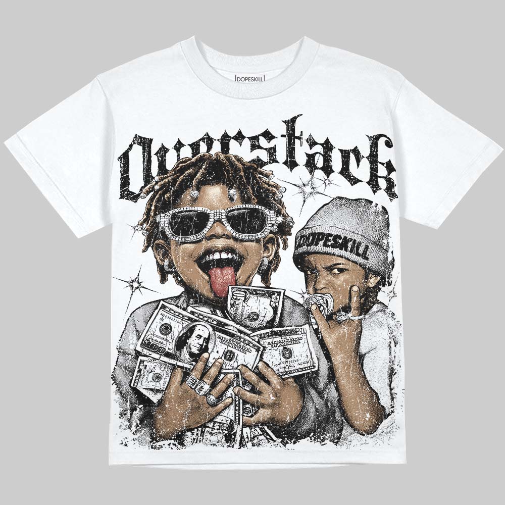 Foamposite One “Triple White DopeSkill Oversize Print T-Shirt Overstack Graphic Streetwear - White