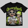 Foamposite One Voltage DopeSkill Oversize Print T-Shirt Overstack Graphic Streetwear - Black