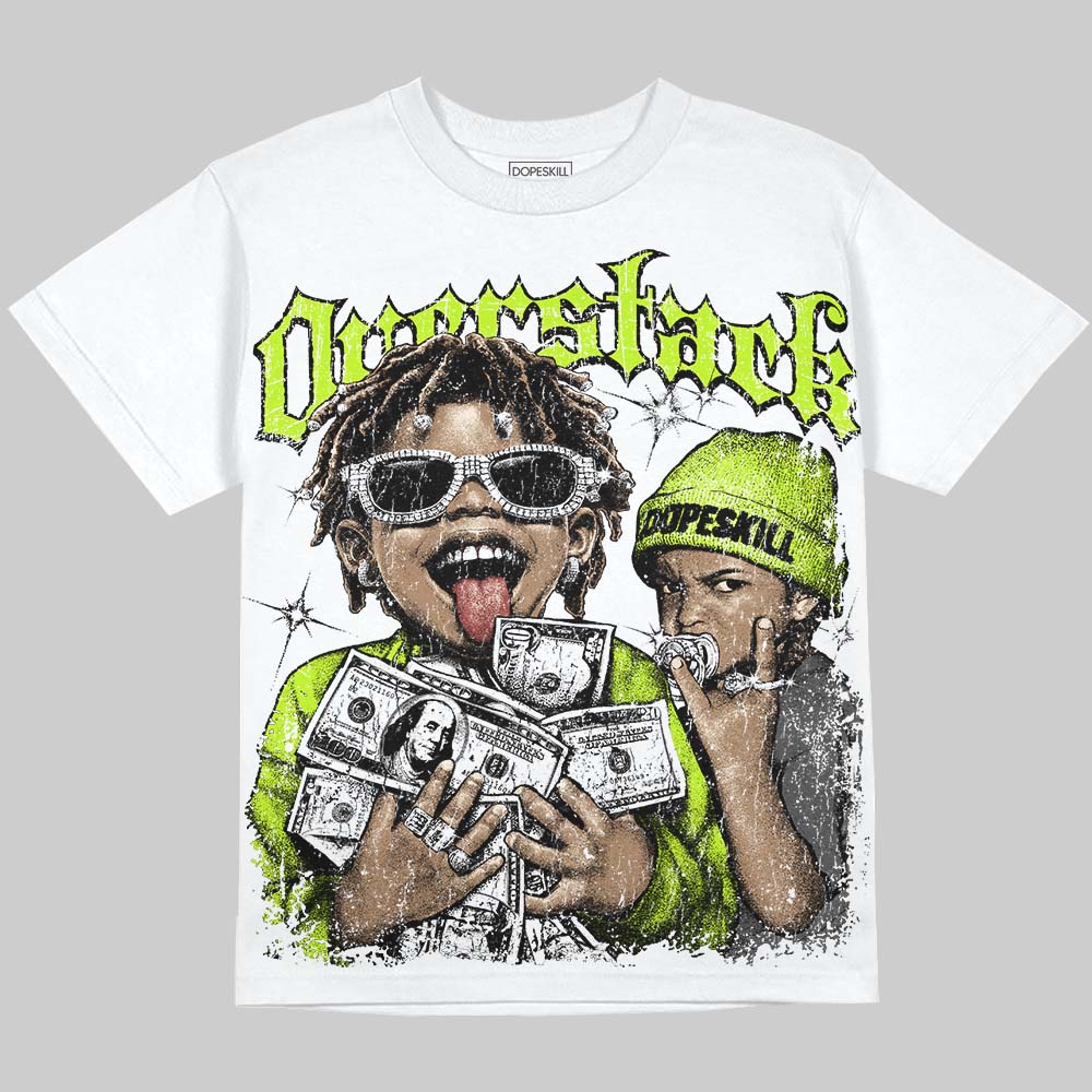 Foamposite One Voltage DopeSkill Oversize Print T-Shirt Overstack Graphic Streetwear - White