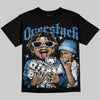Foamposite Pro University Blue DopeSkill Oversize Print T-Shirt Overstack Graphic Streetwear - Black