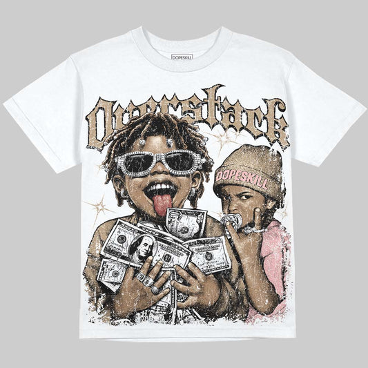 Air Force 1 Linen DopeSkill Oversize Print T-Shirt Overstack Graphic Streetwear - White 