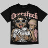 Air Force 1 Linen DopeSkill Oversize Print T-Shirt Overstack Graphic Streetwear - Black