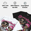 Gel-1130 Pink Glo Black DopeSkill Oversize Print T-Shirt Overstack Graphic