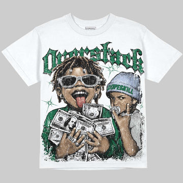 Gel-Nimbus 10.1 “HTTP 404” Green DopeSkill Oversize Print T-Shirt Overstack Graphic Streetwear - White