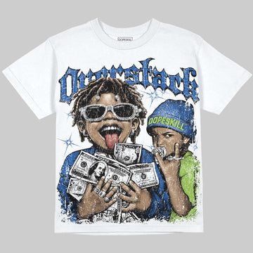 Griffey Max 1 Varsity Royal DopeSkill Oversize Print T-Shirt Overstack Graphic Streetwear - White