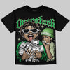 Jumpman Jack “Green Spark” DopeSkill Oversize Print T-Shirt Overstack Graphic Streetwear - White 