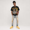 Max 95 'University Gold' DopeSkill Oversize Print T-Shirt Overstack Graphic