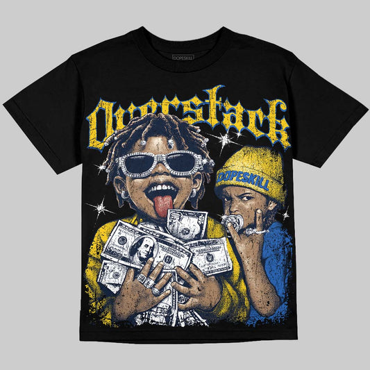 Dunk Vintage Michigan DopeSkill Oversize Print T-Shirt Overstack Graphic Streetwear - Black