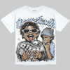 NB 2000 “Silver/Blue” DopeSkill Oversize Print T-Shirt Overstack Graphic Streetwear - White 