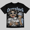 NB 2000 “Silver/Blue” DopeSkill Oversize Print T-Shirt Overstack Graphic Streetwear - Black