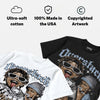 NB 2000 “Silver/Blue” DopeSkill Oversize Print T-Shirt Overstack Graphic