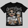 Jordan 4 Black Cat DopeSkill Oversize Print T-Shirt Overstack Graphic Streetwear - Black
