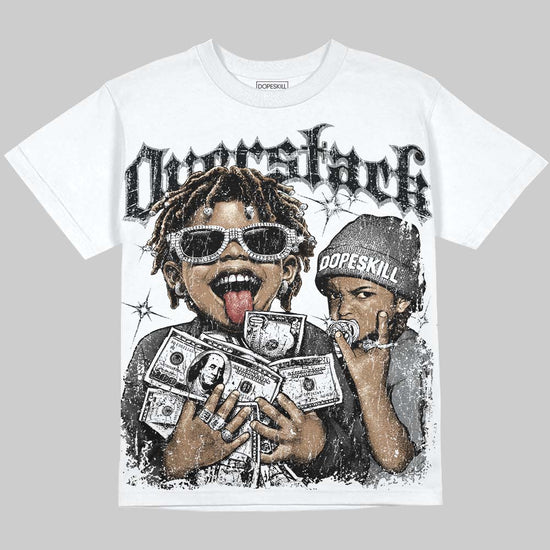 Jordan 4 Black Cat DopeSkill Oversize Print T-Shirt Overstack Graphic Streetwear - White