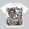 Jordan 4 Black Cat DopeSkill Oversize Print T-Shirt Overstack Graphic Streetwear - White