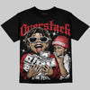 Jordan 12 Bloodline DopeSkill Oversize Print T-Shirt Overstack Graphic Streetwear - Black