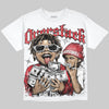 Jordan 12 Bloodline DopeSkill Oversize Print T-Shirt Overstack Graphic Streetwear - White 