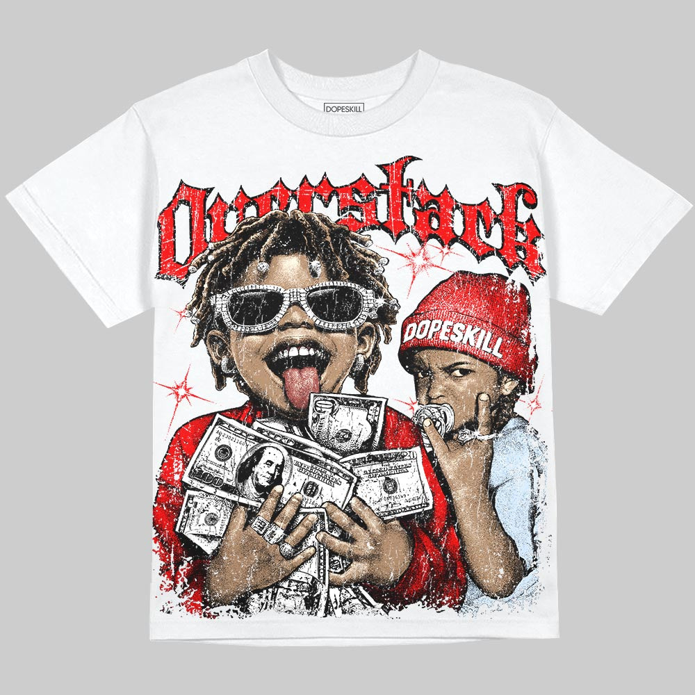 Jordan 11 Cherry DopeSkill Oversize Print T-Shirt Overstack Graphic Streetwear - White