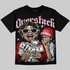 Jordan 11 Cherry DopeSkill Oversize Print T-Shirt Overstack Graphic Streetwear - Black
