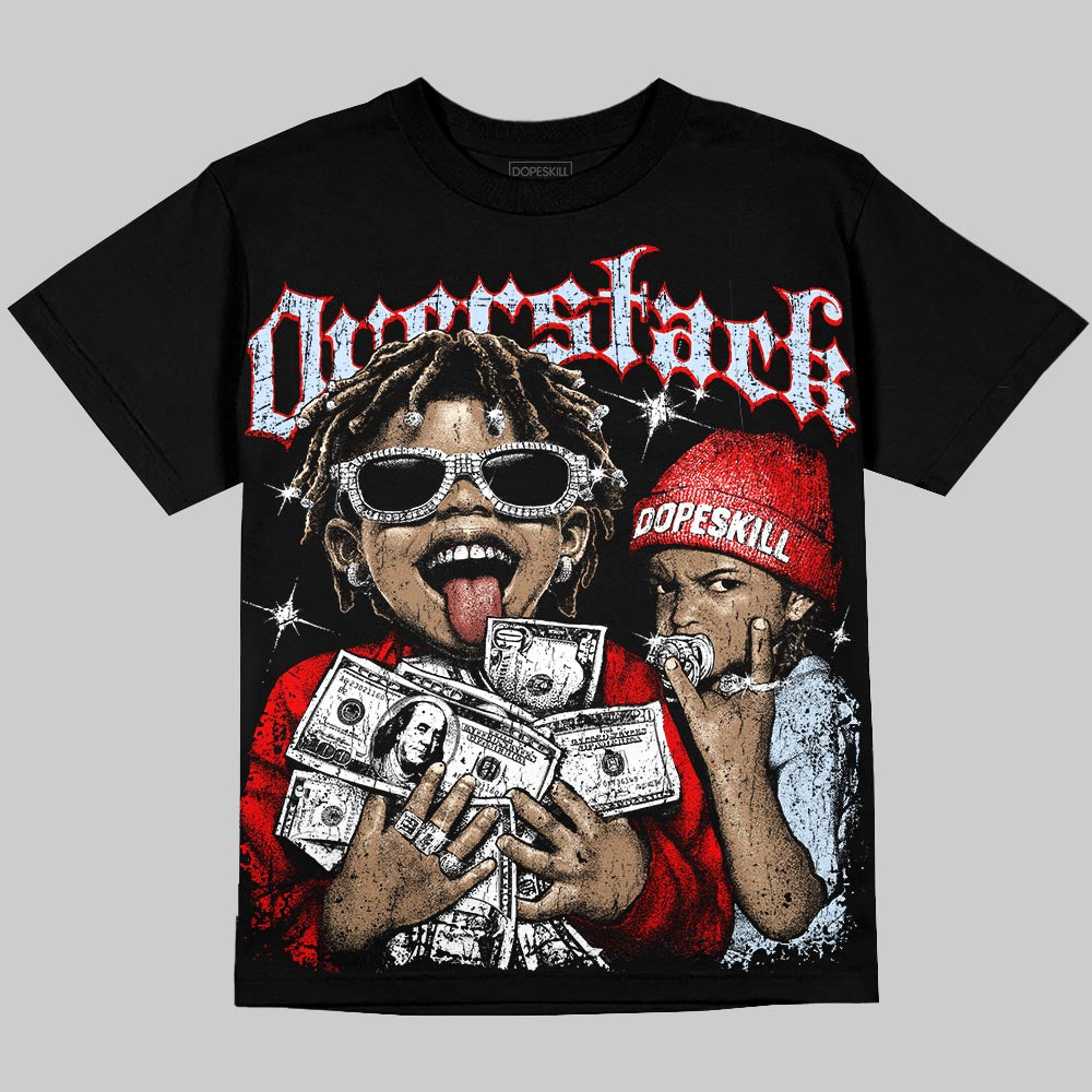Jordan 11 Cherry DopeSkill Oversize Print T-Shirt Overstack Graphic Streetwear - Black