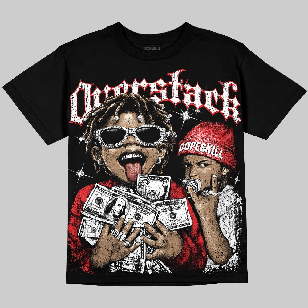 Jordan 13 Chicago DopeSkill Oversize Print T-Shirt Overstack Graphic Streetwear - Black
