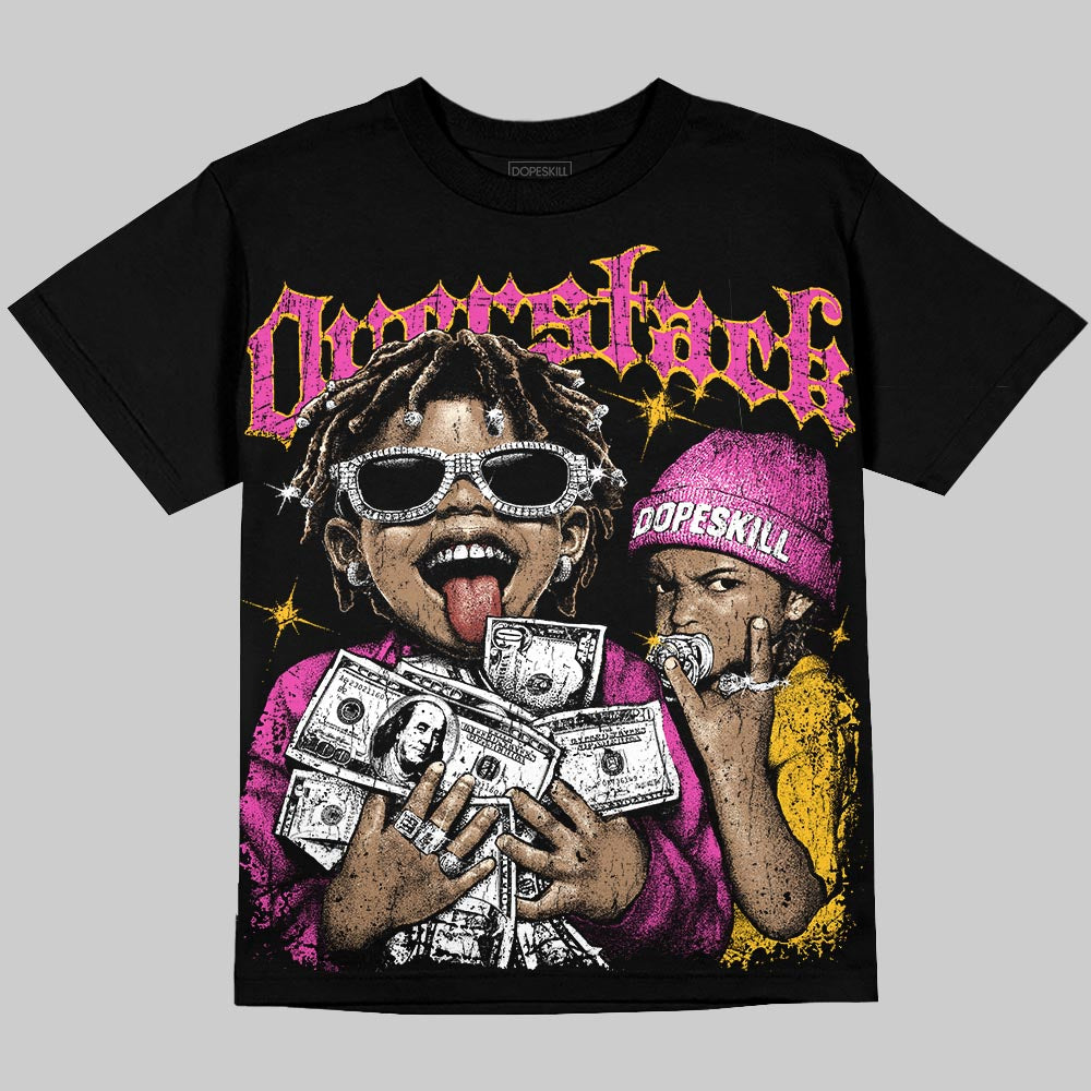 Jordan 4 Comic DopeSkill Oversize Print T-Shirt Overstack Graphic Streetwear - Black