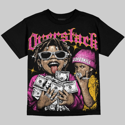 Jordan 4 Comic DopeSkill Oversize Print T-Shirt Overstack Graphic Streetwear - Black