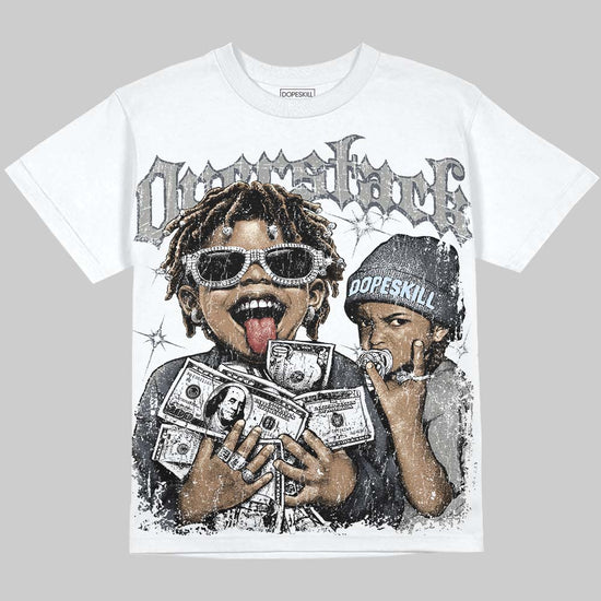 Jordan 11 Cool Grey DopeSkill Oversize Print T-Shirt Overstack Graphic Streetwear  White