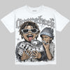 Jordan 11 Cool Grey DopeSkill Oversize Print T-Shirt Overstack Graphic Streetwear  White