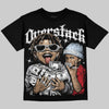 Jordan 5 Black Metallic Reimagined DopeSkill Oversize Print T-Shirt Overstack Graphic Streetwear - Black