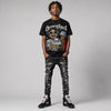 Black Metallic Reimagined 5s DopeSkill Oversize Print T-Shirt Overstack Graphic