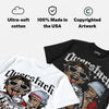 Black Metallic Reimagined 5s DopeSkill Oversize Print T-Shirt Overstack Graphic