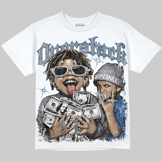 Jordan 9 Flint Grey DopeSkill Oversize Print T-Shirt Overstack Graphic Streetwear - White