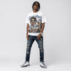 Flint Grey 9s DopeSkill Oversize Print T-Shirt Overstack Graphic