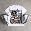 Flint Grey 9s DopeSkill Oversize Print T-Shirt Overstack Graphic