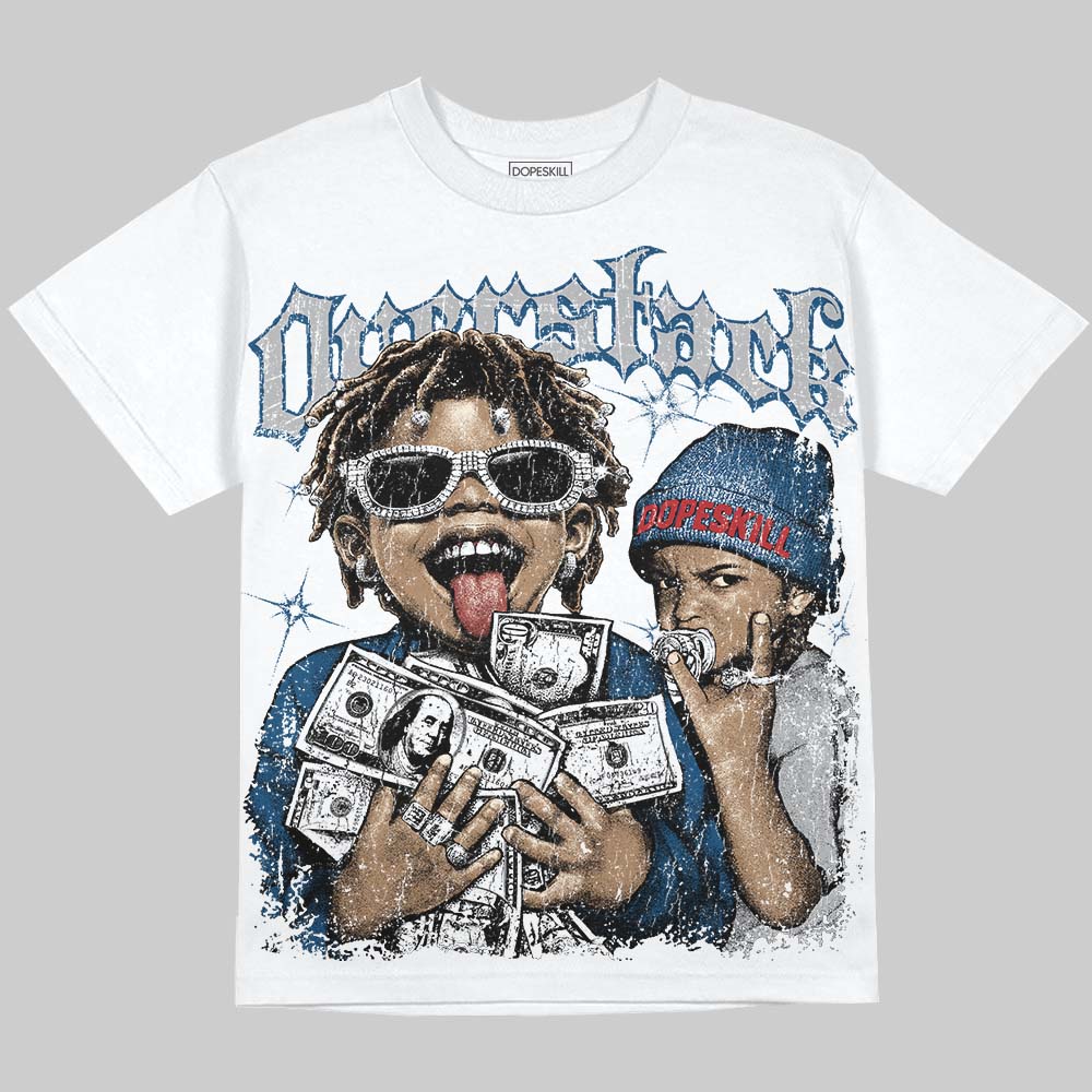 Jordan 12 French Blue DopeSkill Oversize Print T-Shirt Overstack Graphic Streetwear - White