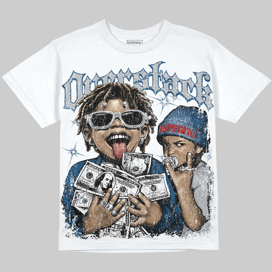 Jordan 12 French Blue DopeSkill Oversize Print T-Shirt Overstack Graphic Streetwear - White