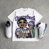 Grape 5s DopeSkill Oversize Print T-Shirt Overstack Graphic